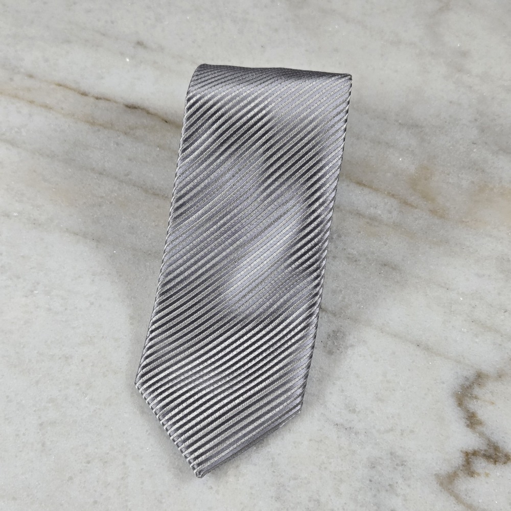 Creazioni Tucci Firenze 100% Silk‎ Diagonal Striped Made in Italy - Quiet Luxury